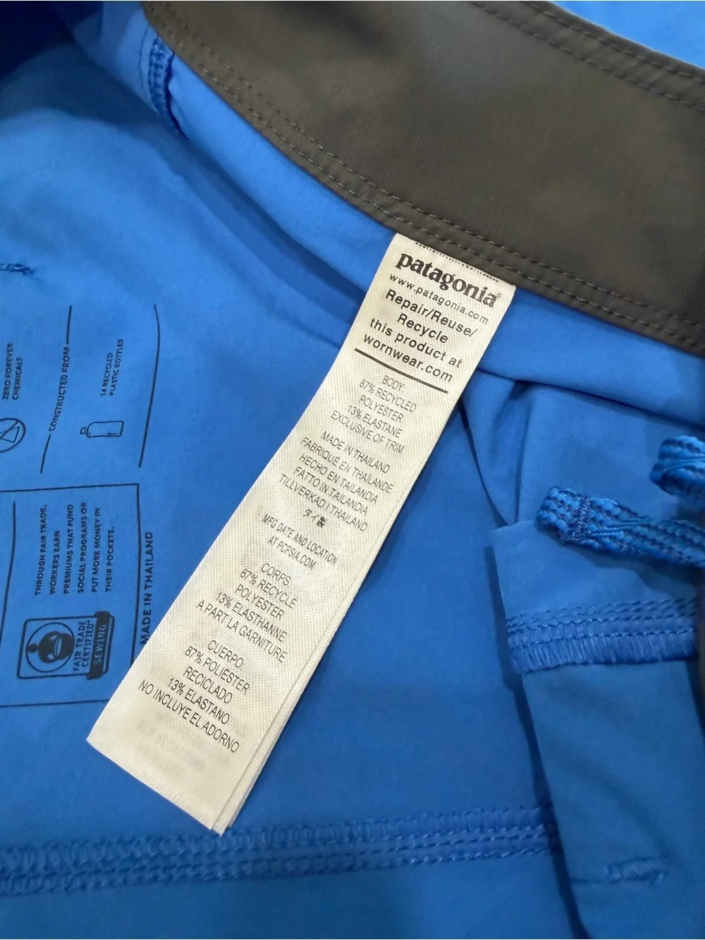 Patagonia Men’s Bayou Blue Hydropeak Side Short - 36